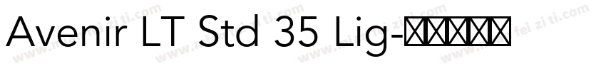 Avenir LT Std 35 Lig字体转换